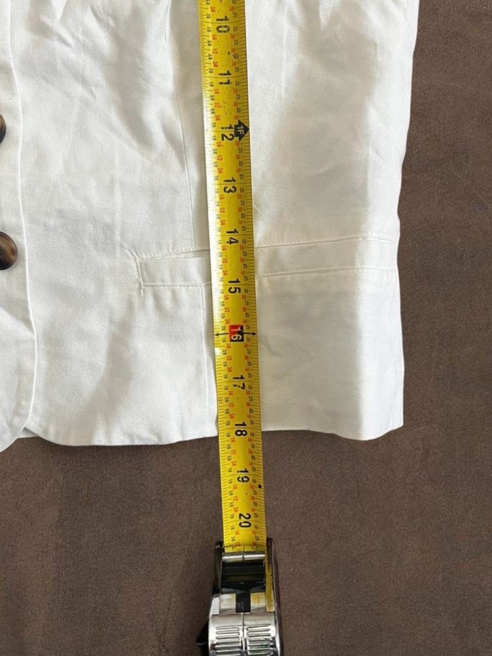 Emerson Lang White Button Up Vest - Picture 6 of 6